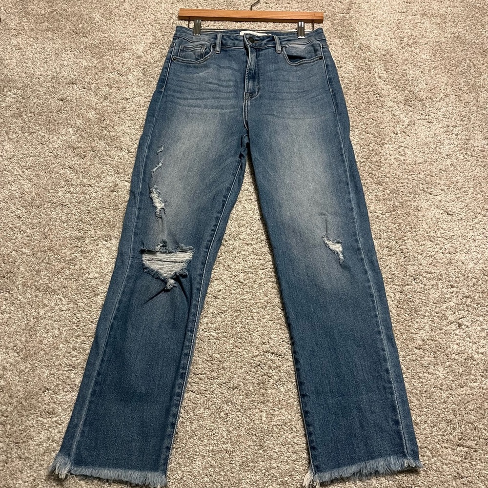 HIDDEN Jean 28 Medium wash straight distressed jean